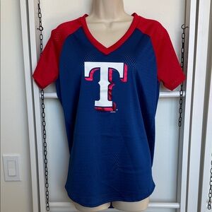MLB Women's Blue and Red Jersey Top